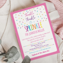 Invitación Bebé rosa rociado
