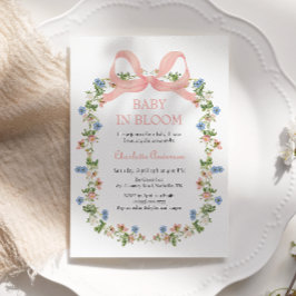 Invitación Bebé rosado en Baby Shower en sangre