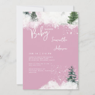 Invitación Bebé rosado hace frío fuera de Baby Shower II