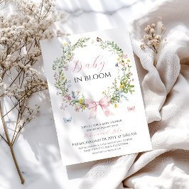 Invitación Bebé rústico de boho en el Baby Shower de la sangr