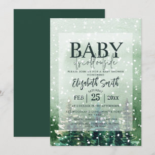 Invitación Bebé rústico frío fuera de Baby Shower