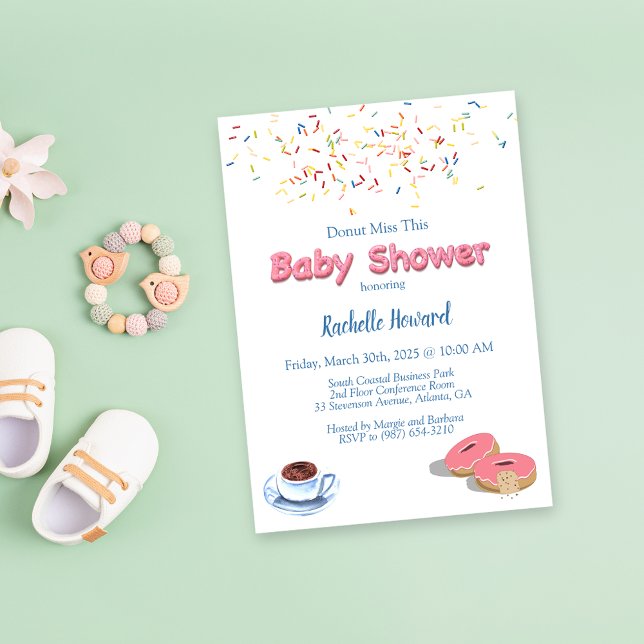 Invitación Bebé Shower de Café y Donas con Sprinkles (Subido por el creador)