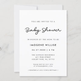 Invitación Bebé simple