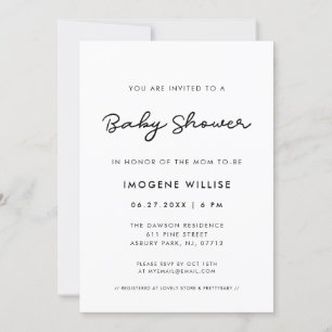 Invitación Bebé simple