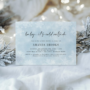 Invitación Bebé simple hace frío fuera del Baby Shower invern