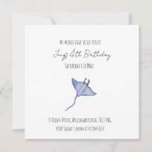 Bebé simple Ocean Birday Manta Ray