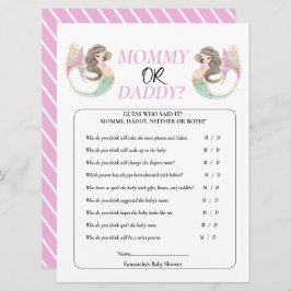 Invitación Bebé sirena: fiesta de baby shower bajo el mar