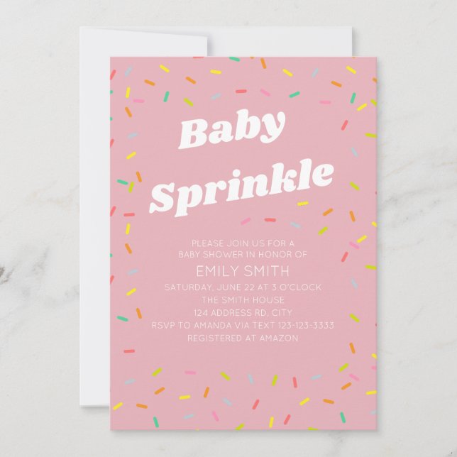 Invitación Bebé Sprinkle (Anverso)