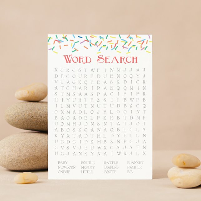 Invitación Bebé Sprinkle 2-in-1 Juego - Búsqueda de palabras  (Subido por el creador)