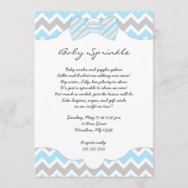 Invitación Bebé Sprinkle Blue Bow ata baby ducha invita