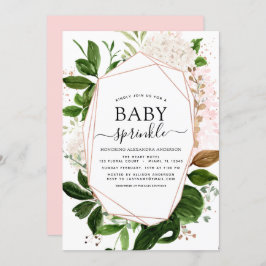 Invitación Bebé Sprinkle Shower Greeneration Botanical Geomet