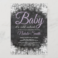 Bebé su copo de nieve exterior frío Baby Shower