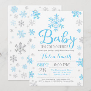 Invitación Bebé su invierno exterior frío Baby Shower