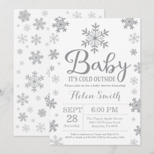 Invitación Bebé su invierno exterior frío Baby Shower