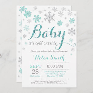 Invitación Bebé su invierno exterior frío Baby Shower