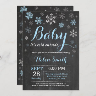 Invitación Bebé su invierno exterior frío Baby Shower