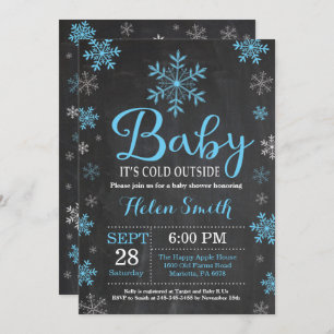 Invitación Bebé su invierno exterior frío Baby Shower