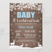 Bebé su muchacho exterior frío Baby Shower del