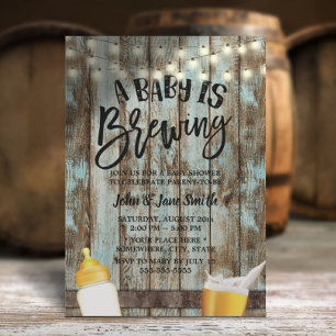 Invitación Bebé ventilado que fabrica Baby Shower de madera d