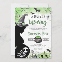 Bebé verde prepara Baby Shower de Halloween