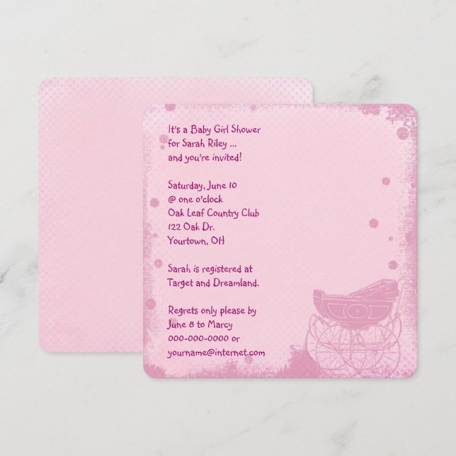 Invitación Bebé vintage