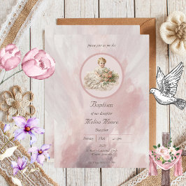 Invitación Bebé vintage Baptismo