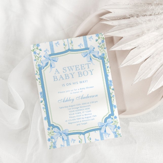 Invitación Bebé vintage con ducha de soplo (Subido por el creador)