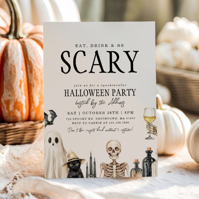 Invitación Bebe y asusta Fiesta de disfraces de Halloween par (Subido por el creador)