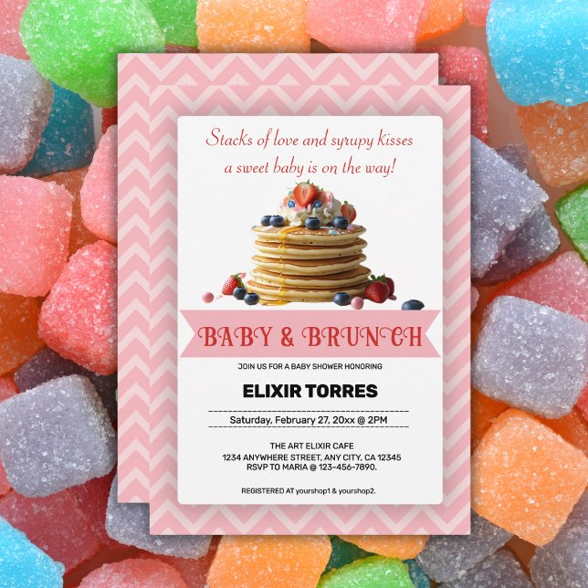 Invitación Bebé y brunch Pancakes Baby Shower (Subido por el creador)
