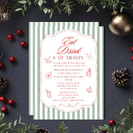 Invitación Bebe y sé Fiesta de Navidades corporativos