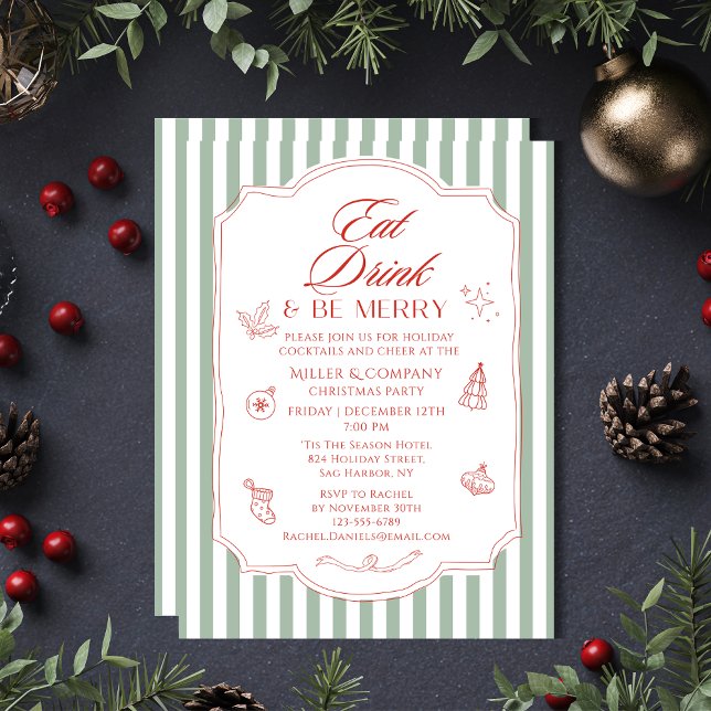 Invitación Bebe y sé Fiesta de Navidades corporativos (Subido por el creador)