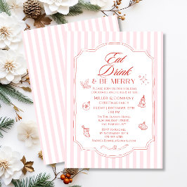 Invitación Bebe y sé Fiesta de Navidades corporativos