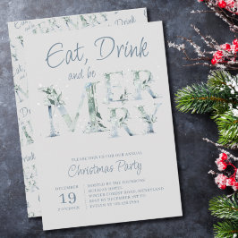 Invitación Bebe y sé Navidades en tipografía de moras