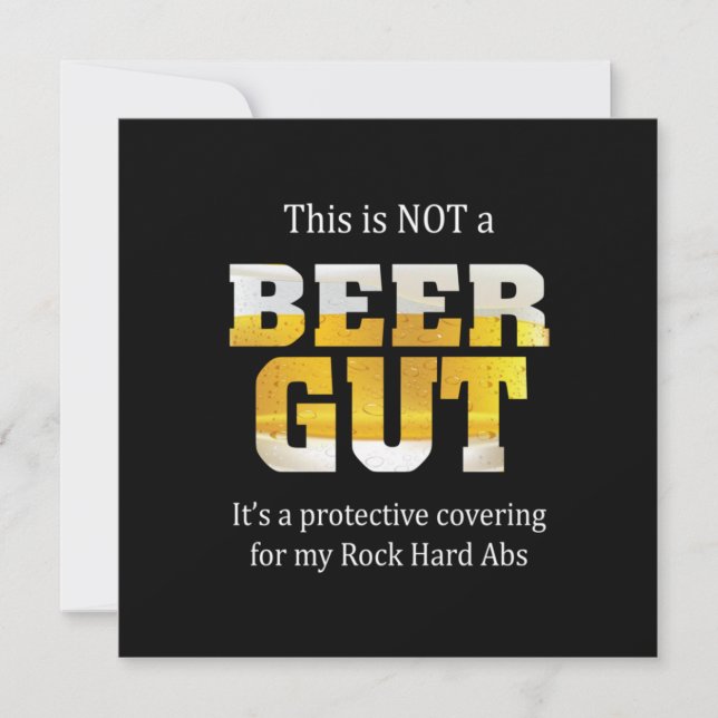Invitación Bebedor de cerveza no cumpleaños de BARRIGA DE CER (Anverso)