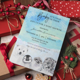 Invitación Beber animal en el Ártico invernal de inviernoDuch