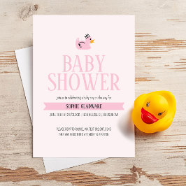 Invitación Beber bebé de duelo rosa