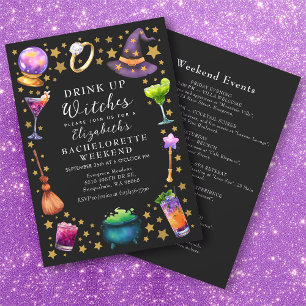 Invitación Beber brujas Spooky Bachelorette Weekend