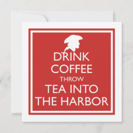 Invitación BEBER CAFÉ TIRAR TÉ AL PUERTO Fiesta