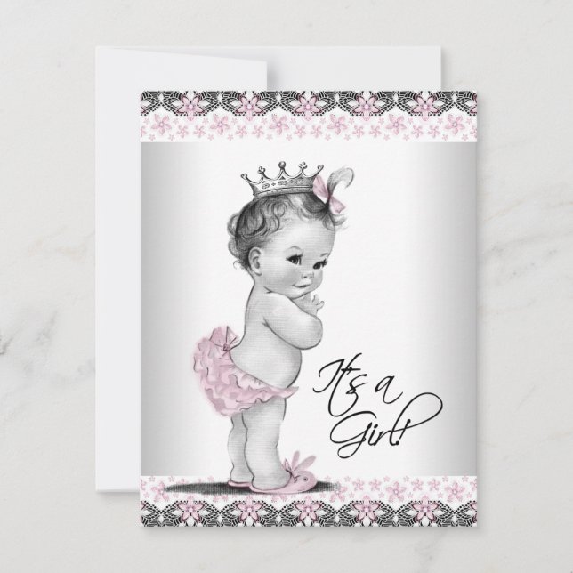 Invitación Beber con vinagre rosa y gris (Anverso)