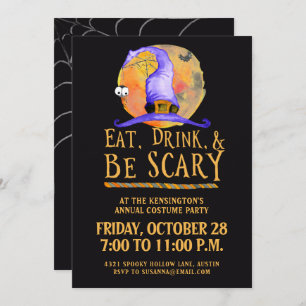 Invitación Beber de Halloween es un Fiesta de disfraces aterr