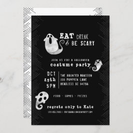 Invitación Beber ghost suave ser disfraz de Halloween