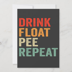 Invitación Beber Pee Float Repetir Cañones divertidos