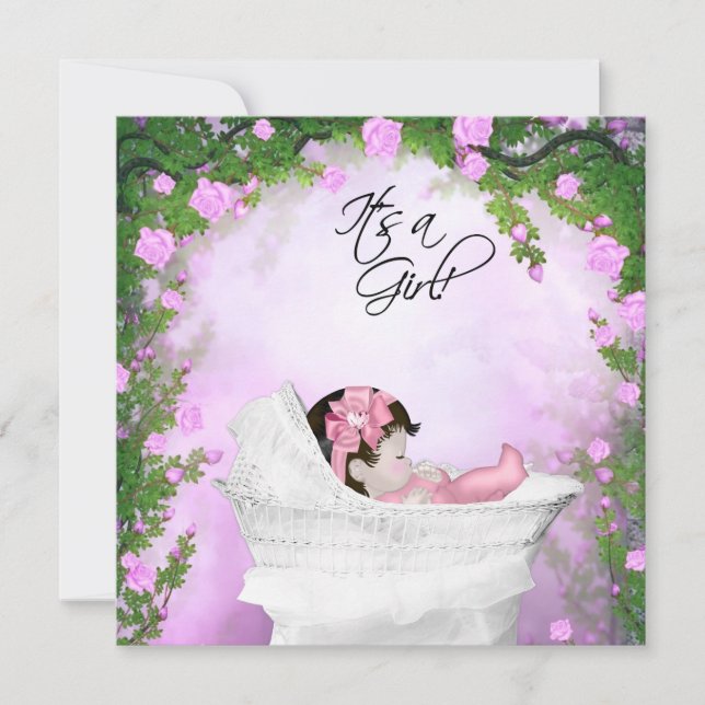 Invitación Beber rosa morado y rosa (Anverso)