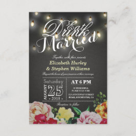 Invitación Beber y estar casada Moda ligera de cuerda