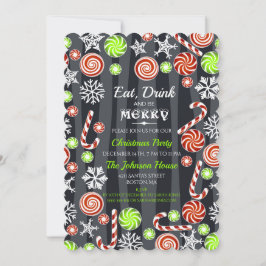 Invitación Beber y ser dulce Navidad Vela de nieve