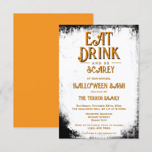 Invitación Beber y ser Scarey Halloween