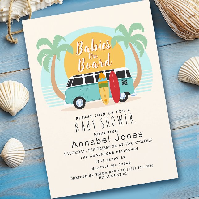 Invitación Bebés a bordo del Baby Shower sin género (Subido por el creador)