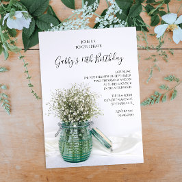 Invitación Bebés blancos respiran en la fiesta de cumpleaños 