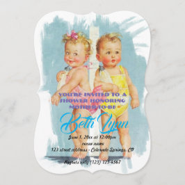 Invitación Bebés de Baby Shower Fiesta Destino Destino