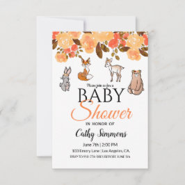 Invitación Bebés de Woodland Cute | BABY SHOWER